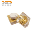 15g 30g 50g Empty gold clear painting square plastic container cosmetic acrylic packaging cream jar